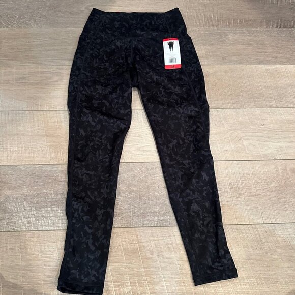 DANSKIN WOMENS BLACK PRINT LEGGINGS NEW MEDIUM - Picture 1 of 7